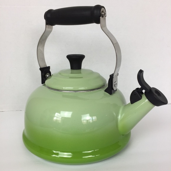 Le Creuset Kitchen Le Creuset Whistling Tea Kettle Pot Green Ombre Poshmark Le creuset is focused on inspiring and empowering people everywhere to make joy through cooking. le creuset whistling tea kettle pot green ombre